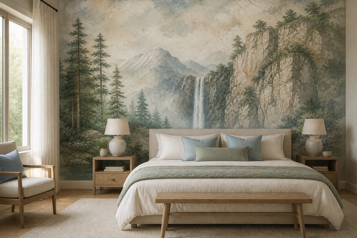 Sage Forest Wallpaper Mural product view