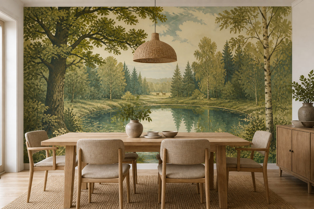 Sage Forest Wallpaper Mural product view