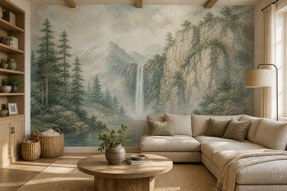 Sage Forest Wallpaper Mural product view