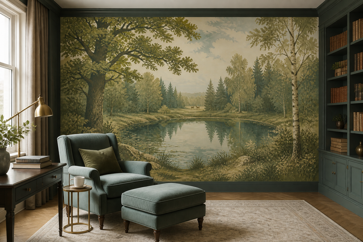 Sage Forest Wallpaper Mural product view