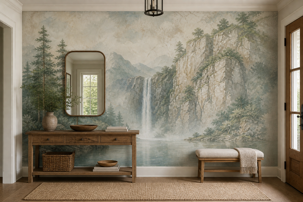Sage Forest Wallpaper Mural product view