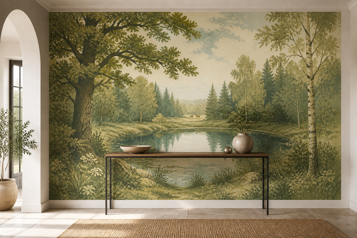 Sage Forest Wallpaper Mural product view