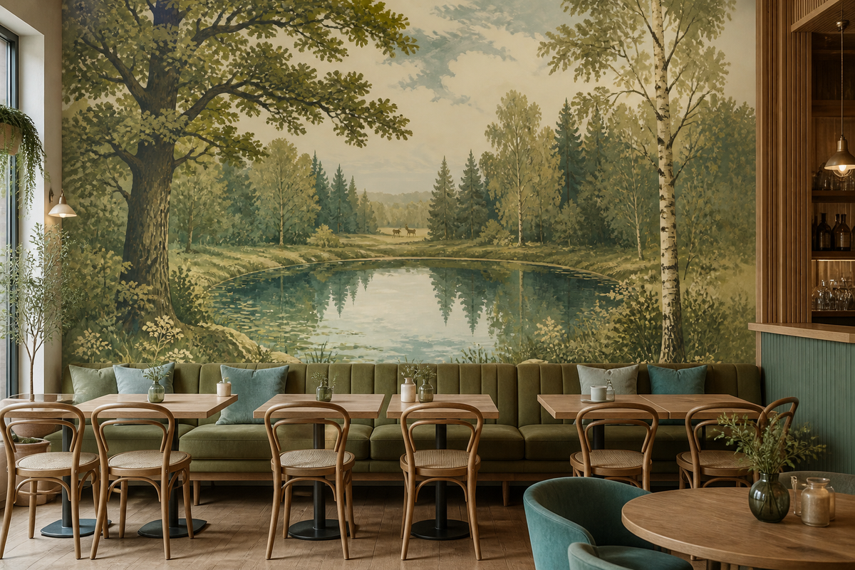 Sage Forest Wallpaper Mural product view