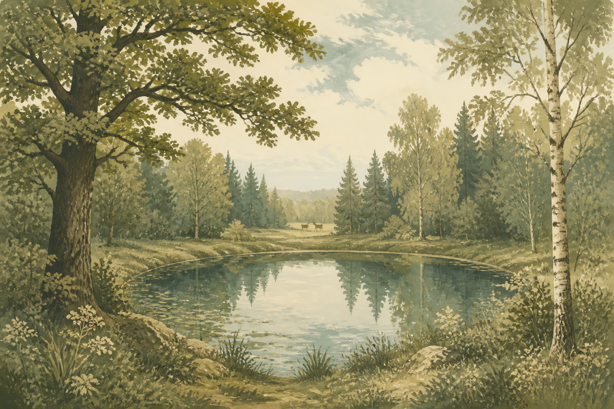 Sage Forest Wallpaper Mural product view