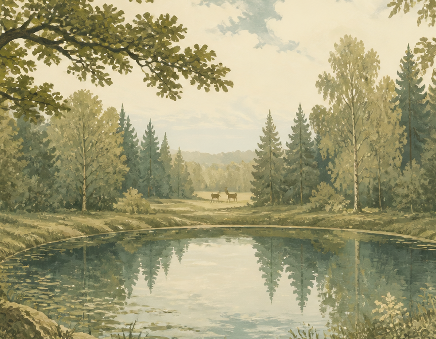 Sage Forest Wallpaper Mural product view