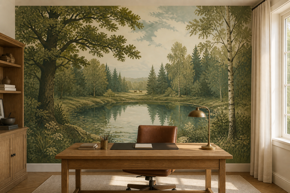 Sage Forest Wallpaper Mural product view