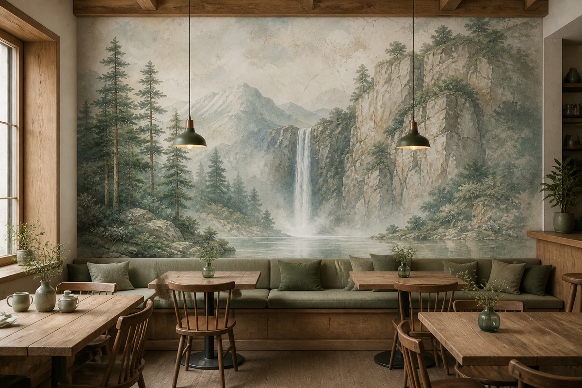 Sage Forest Wallpaper Mural product view