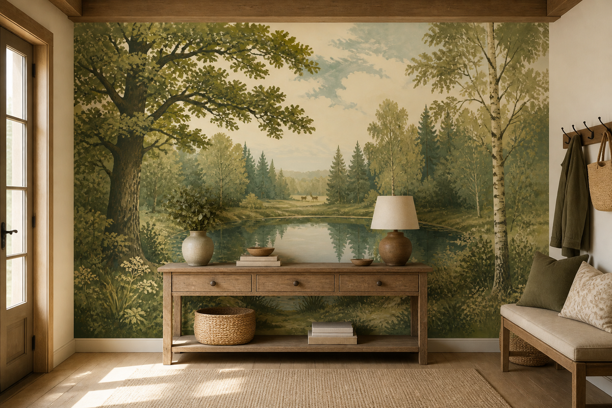 Sage Forest Wallpaper Mural product view