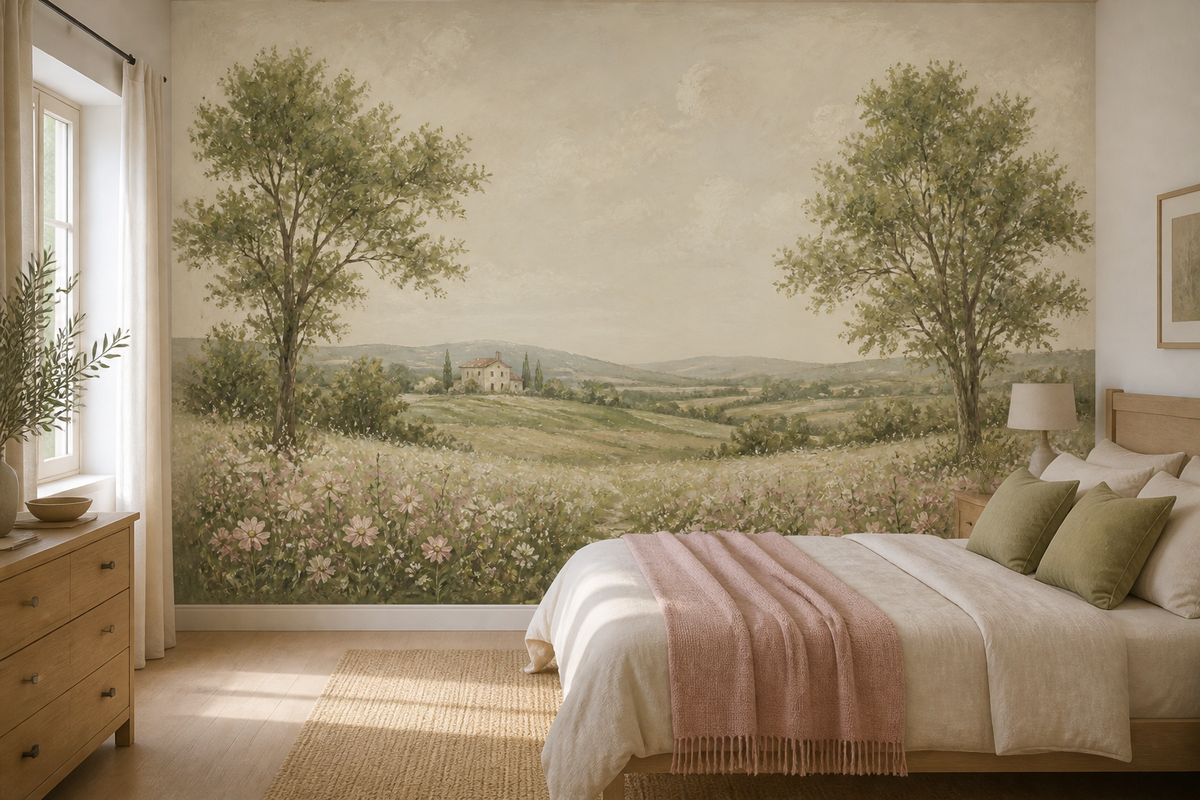 Sage French Wallpaper Mural product view