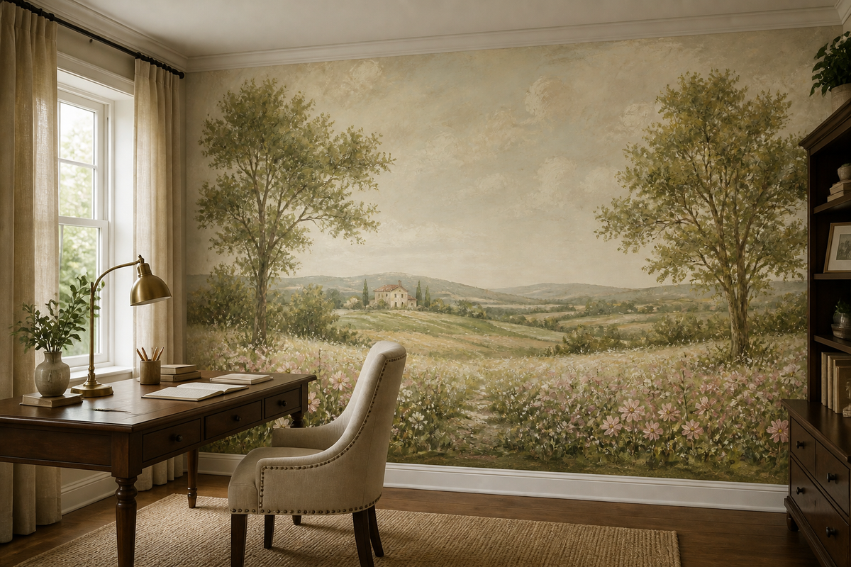 Sage French Wallpaper Mural product view