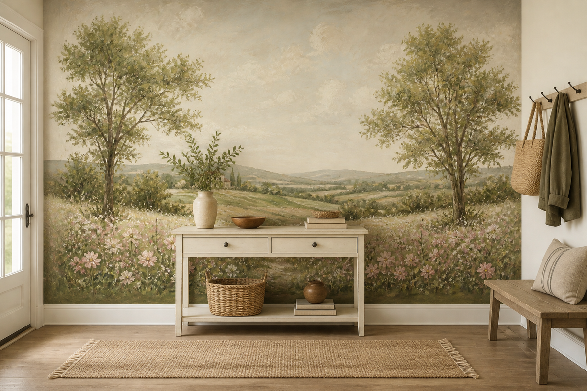 Sage French Wallpaper Mural product view