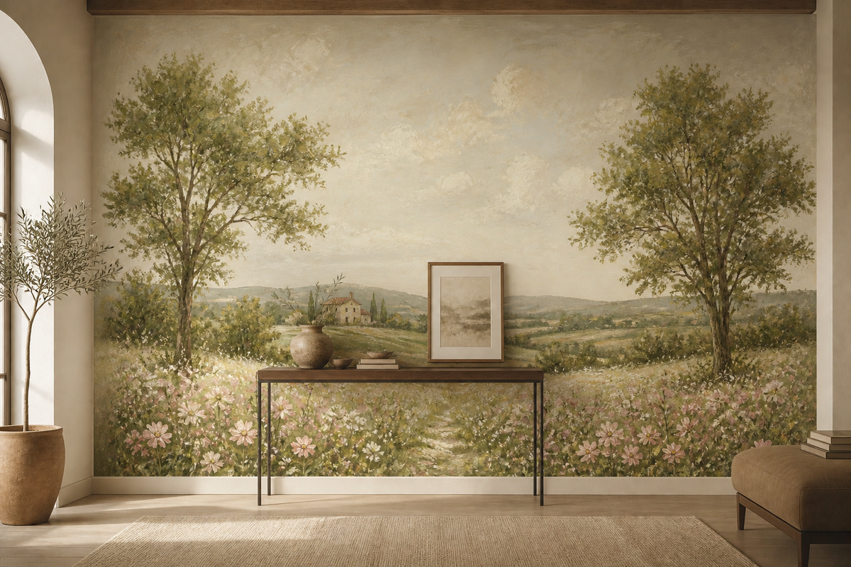 Sage French Wallpaper Mural product view