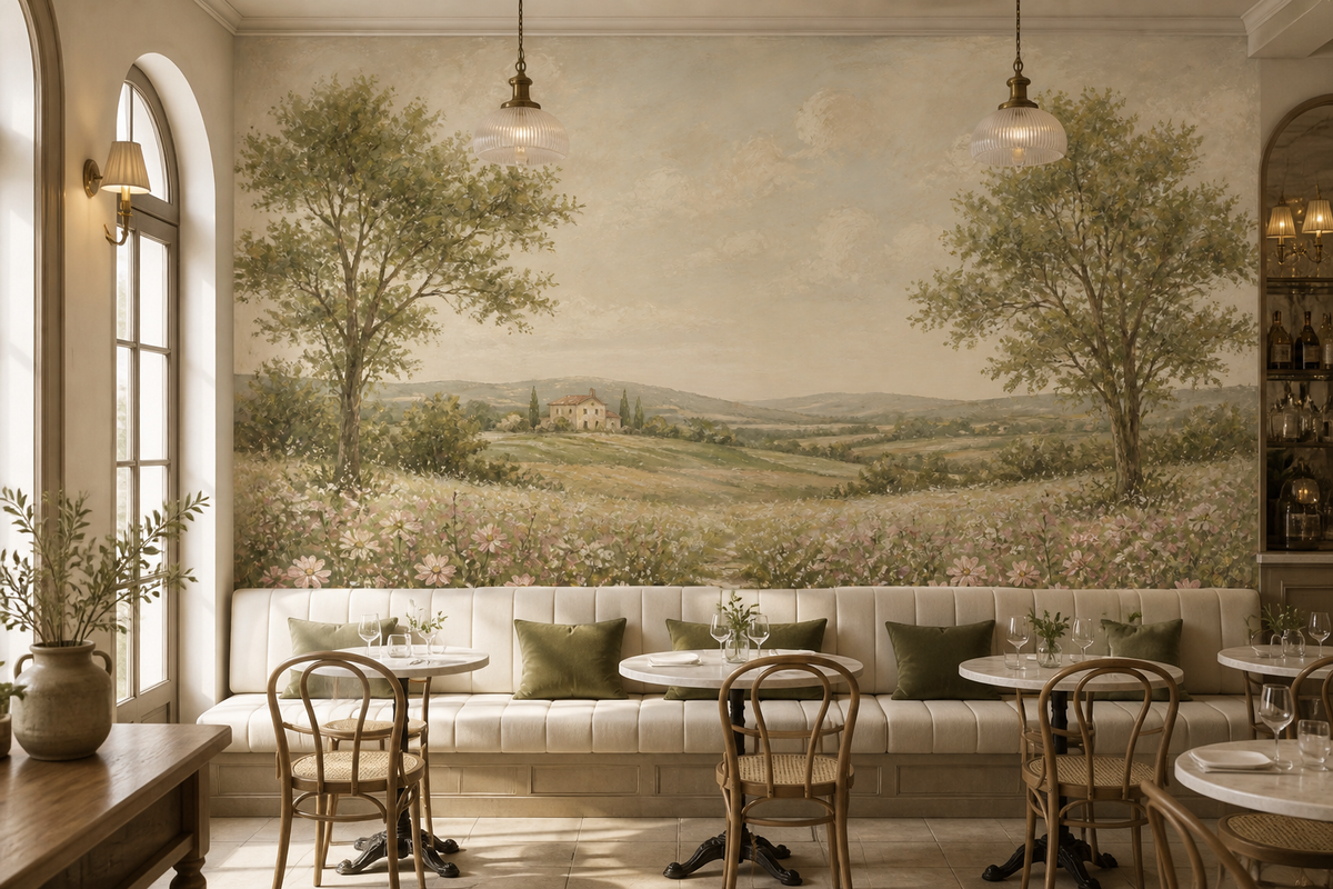 Sage French Wallpaper Mural product view