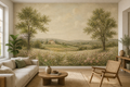 Sage French Wallpaper Mural