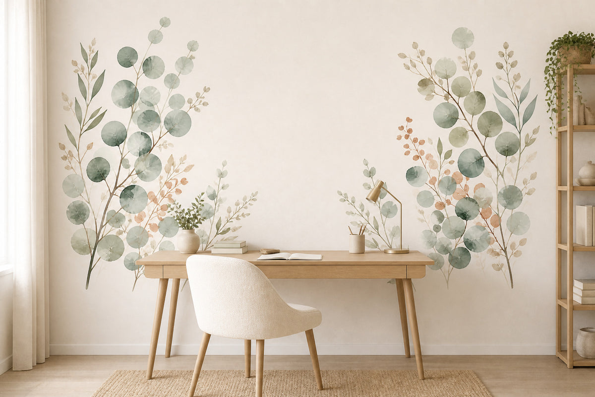 Sage Eucalyptus Wallpaper Mural product view
