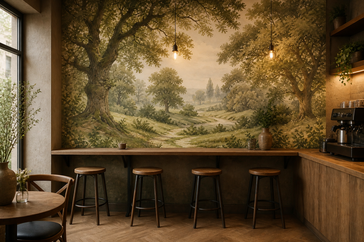 Sage Vintage Wallpaper Mural product view