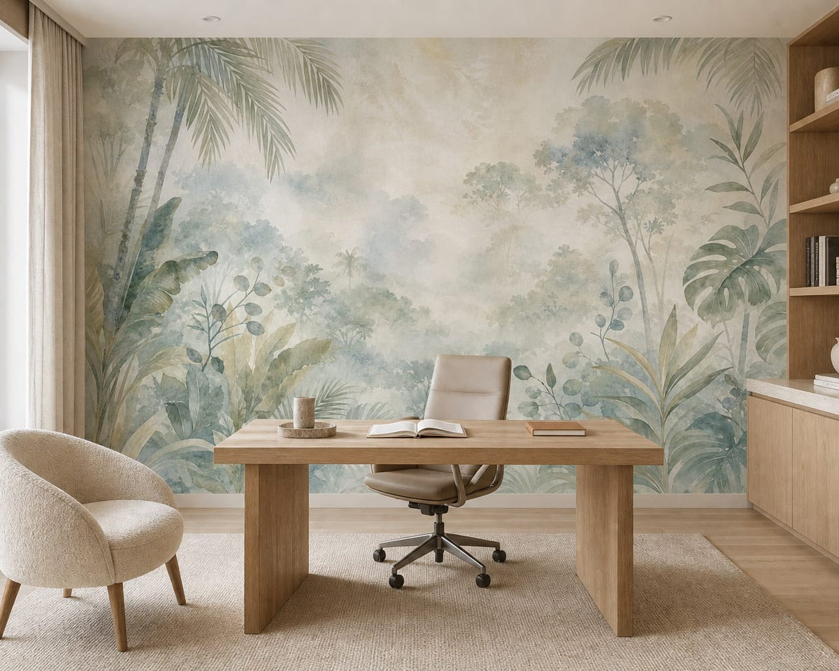 Sage Rainforest Wallpaper Mural product view