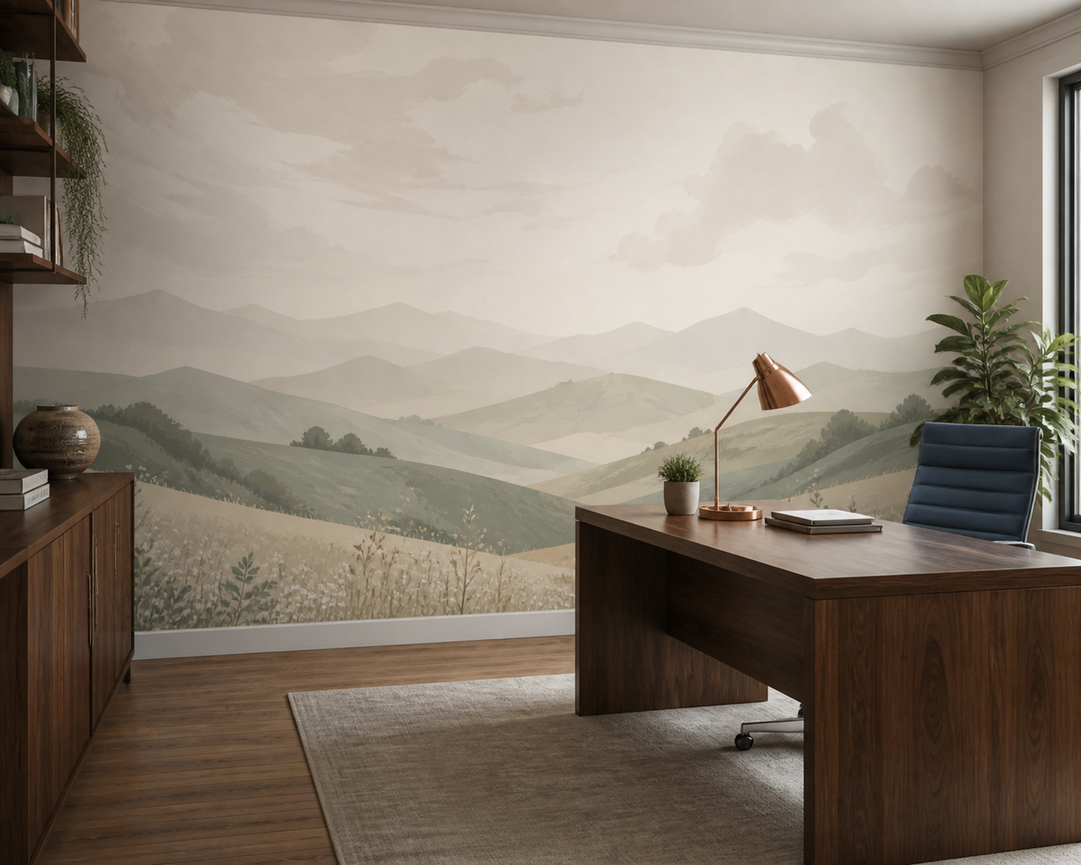 Sage Rolling Wallpaper Mural product view