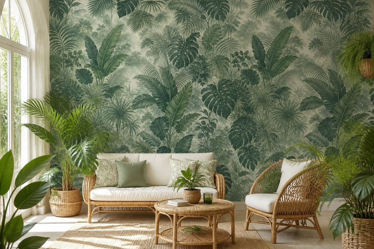 Sage Jungle Wallpaper Mural product view