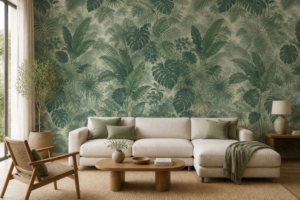 Sage Jungle Wallpaper Mural product view