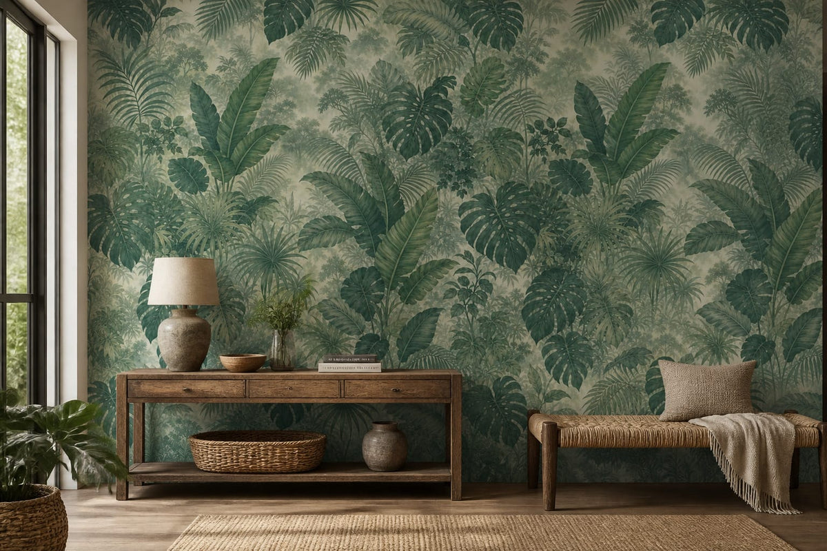 Sage Jungle Wallpaper Mural product view