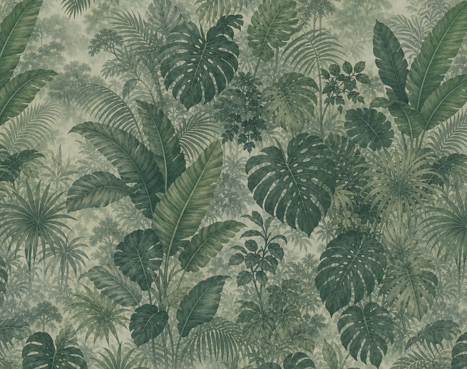 Sage Jungle Wallpaper Mural product view