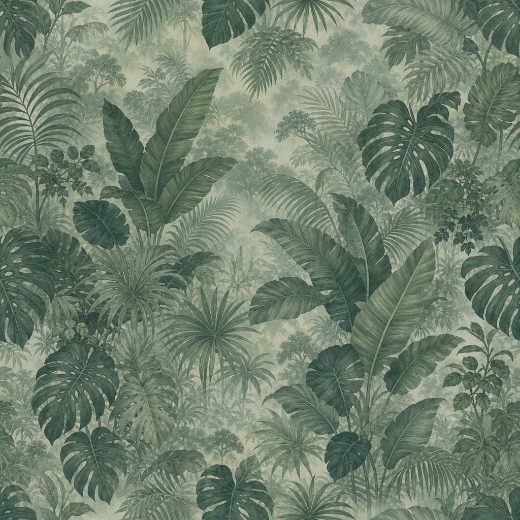 Sage Jungle Wallpaper Mural product view