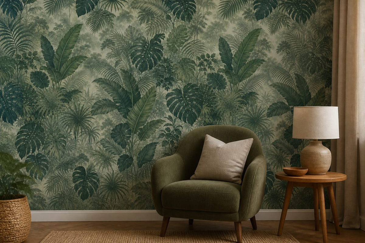 Sage Jungle Wallpaper Mural product view