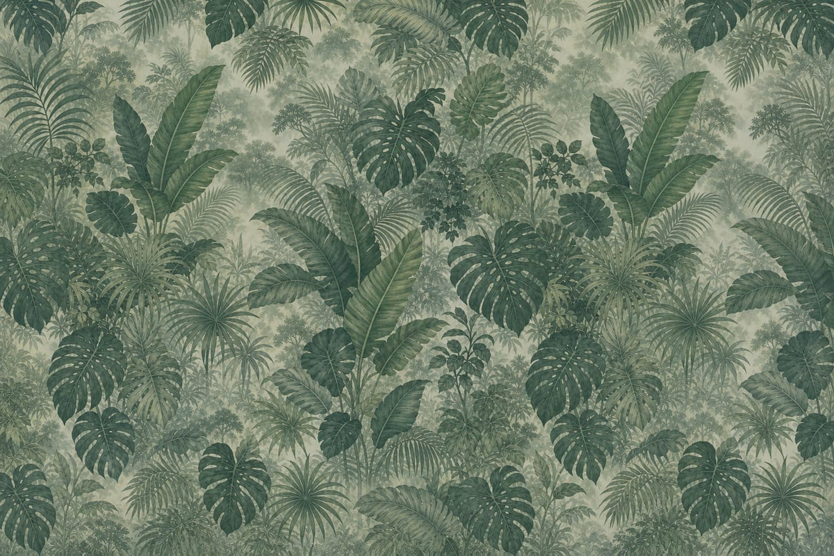 Sage Jungle Wallpaper Mural product view