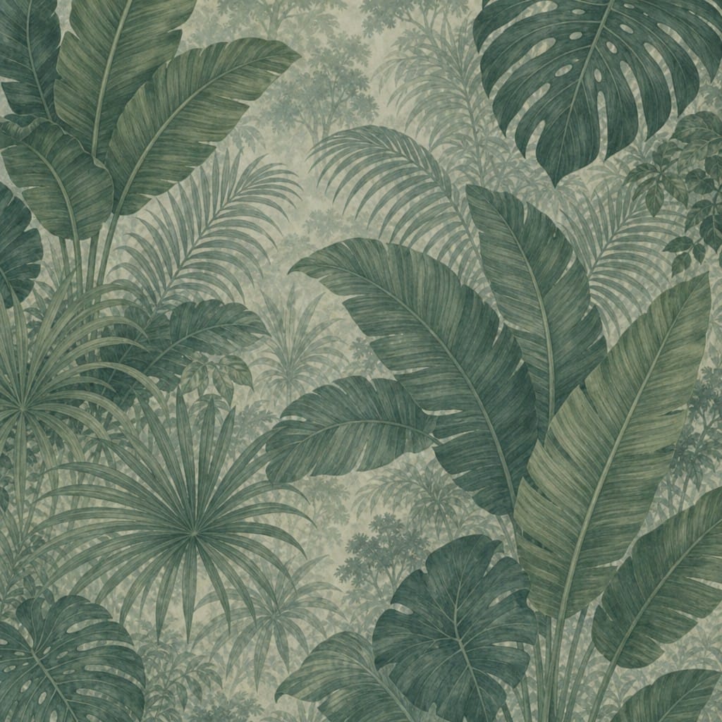 Sage Jungle Wallpaper Mural product view