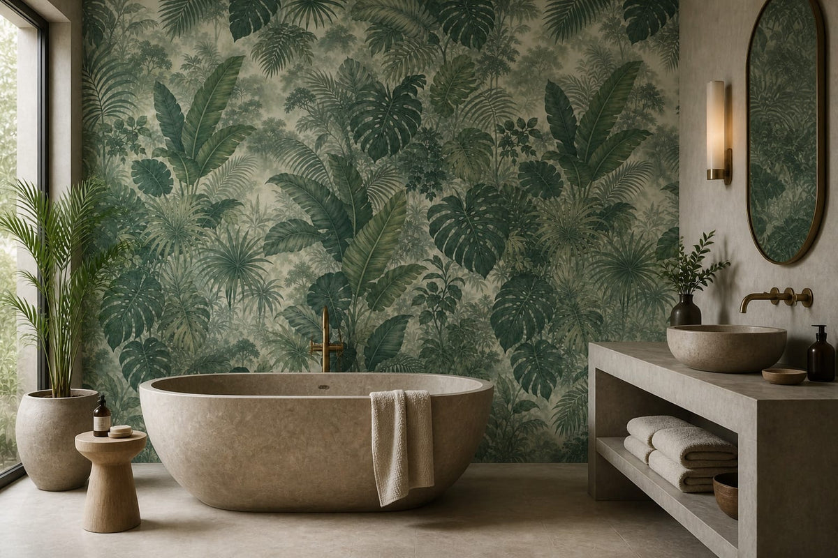 Sage Jungle Wallpaper Mural product view