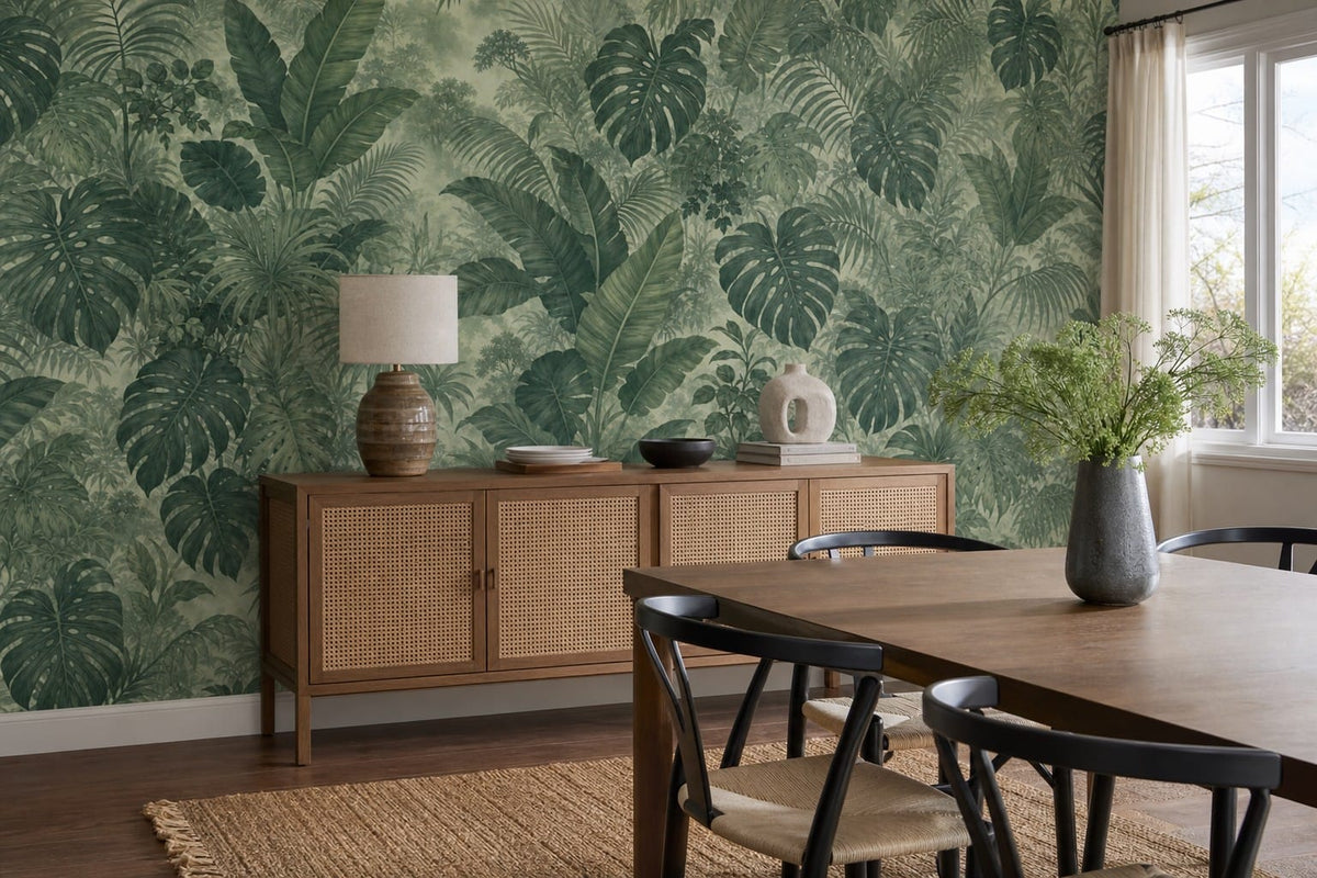 Sage Jungle Wallpaper Mural product view