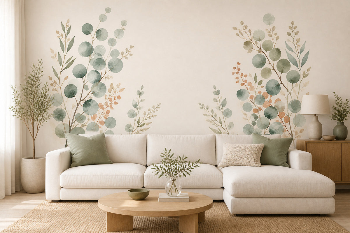 Sage Eucalyptus Wallpaper Mural product view