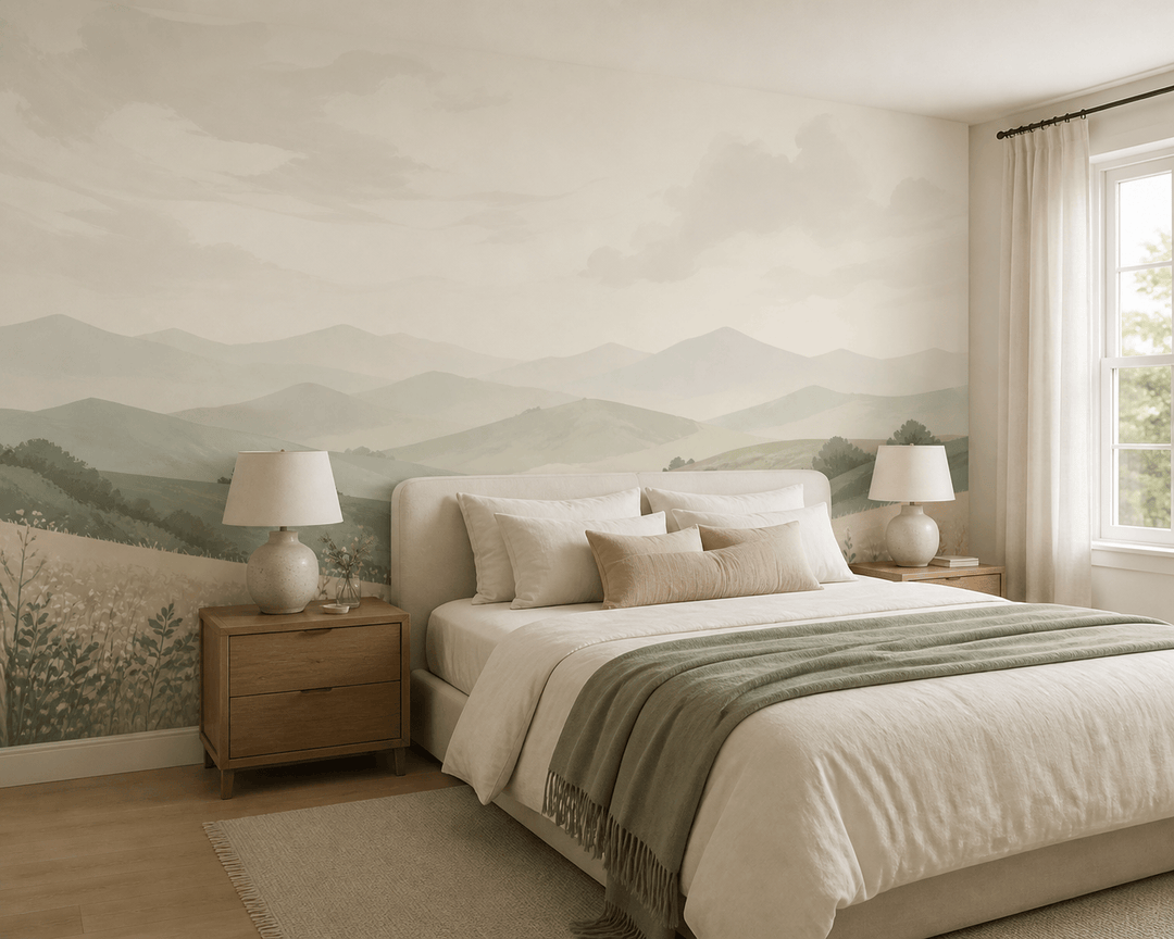 Sage Rolling Wallpaper Mural product view