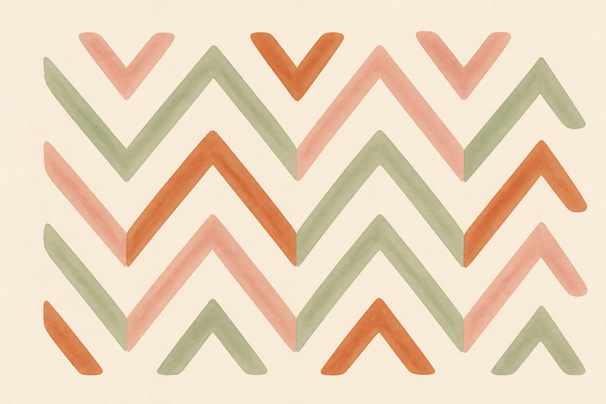 Sage Chevron Wallpaper Mural product view