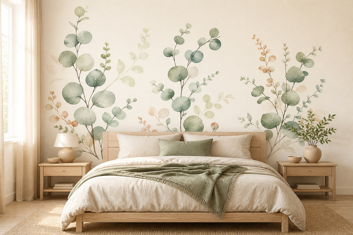 Sage Eucalyptus Wallpaper Mural product view