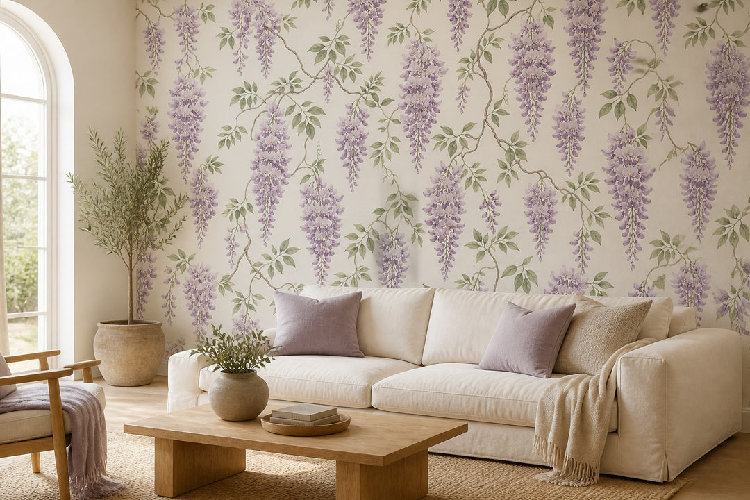Sage Mauve Wallpaper Mural product view