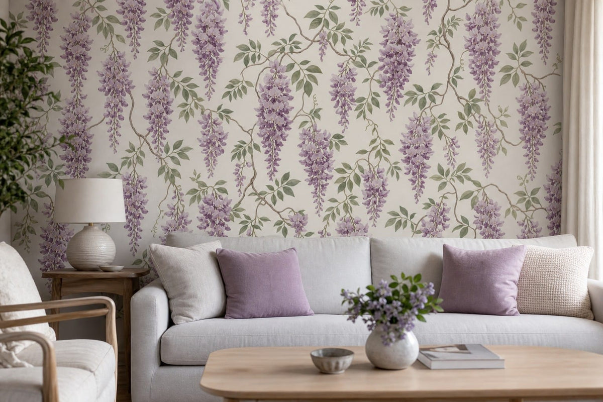 Sage Mauve Wallpaper Mural product view