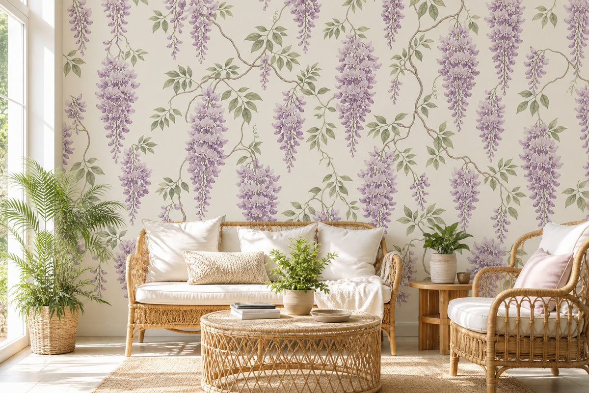 Sage Mauve Wallpaper Mural product view