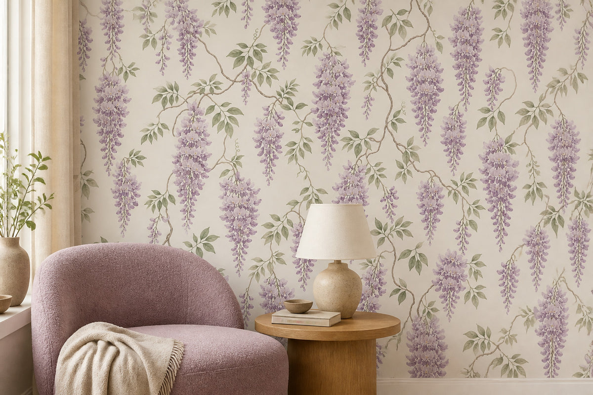Sage Mauve Wallpaper Mural product view