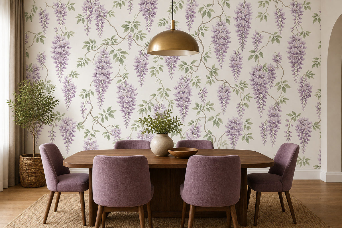 Sage Mauve Wallpaper Mural product view