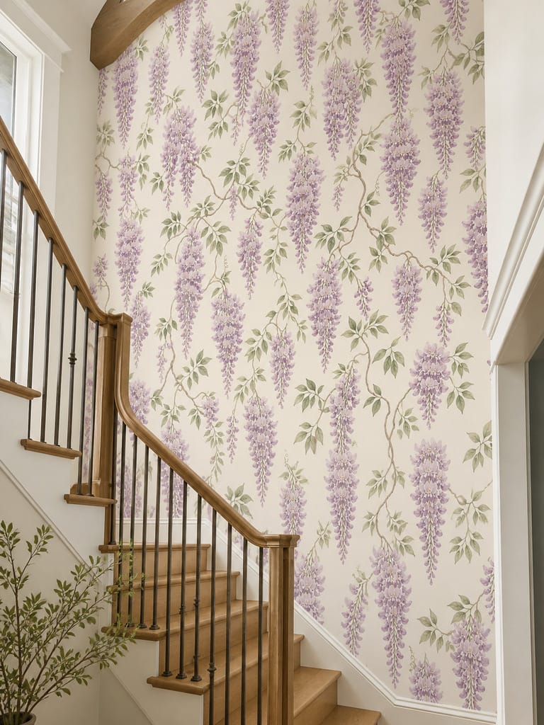 Sage Mauve Wallpaper Mural product view
