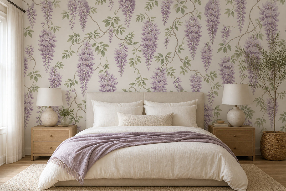 Sage Mauve Wallpaper Mural product view