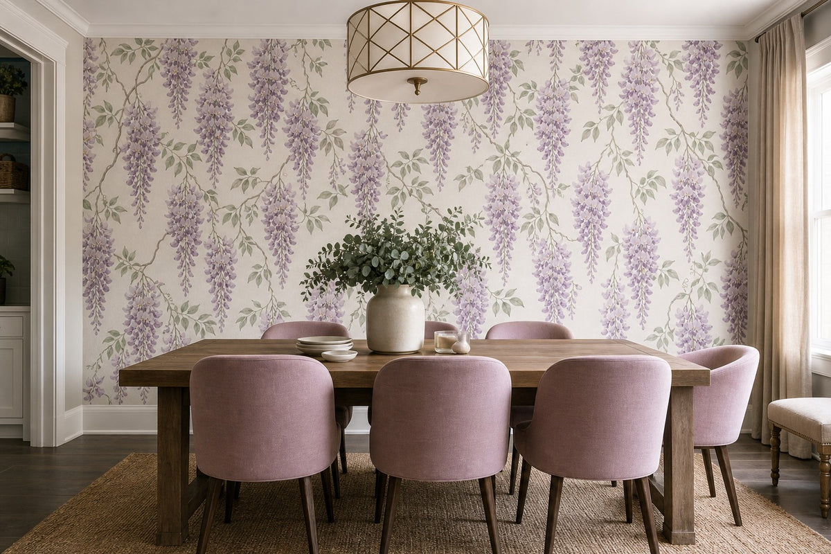 Sage Mauve Wallpaper Mural product view