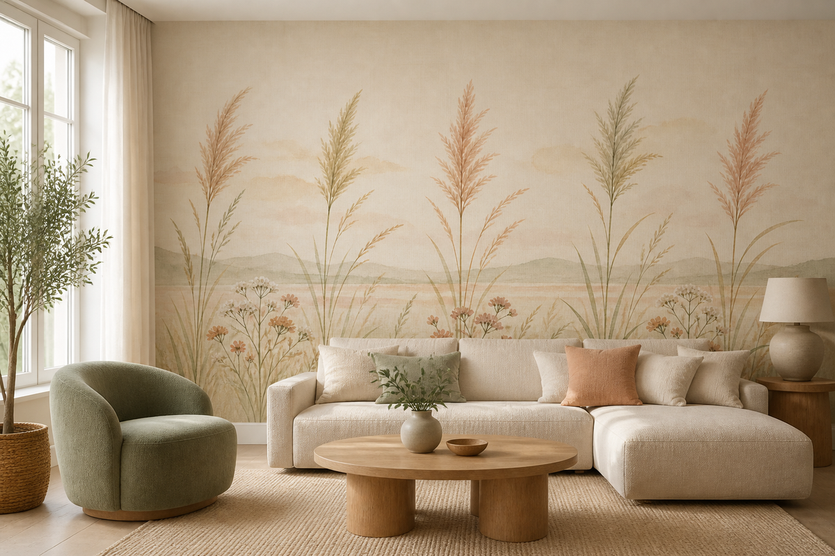 Sage Meadow Wallpaper Mural product view