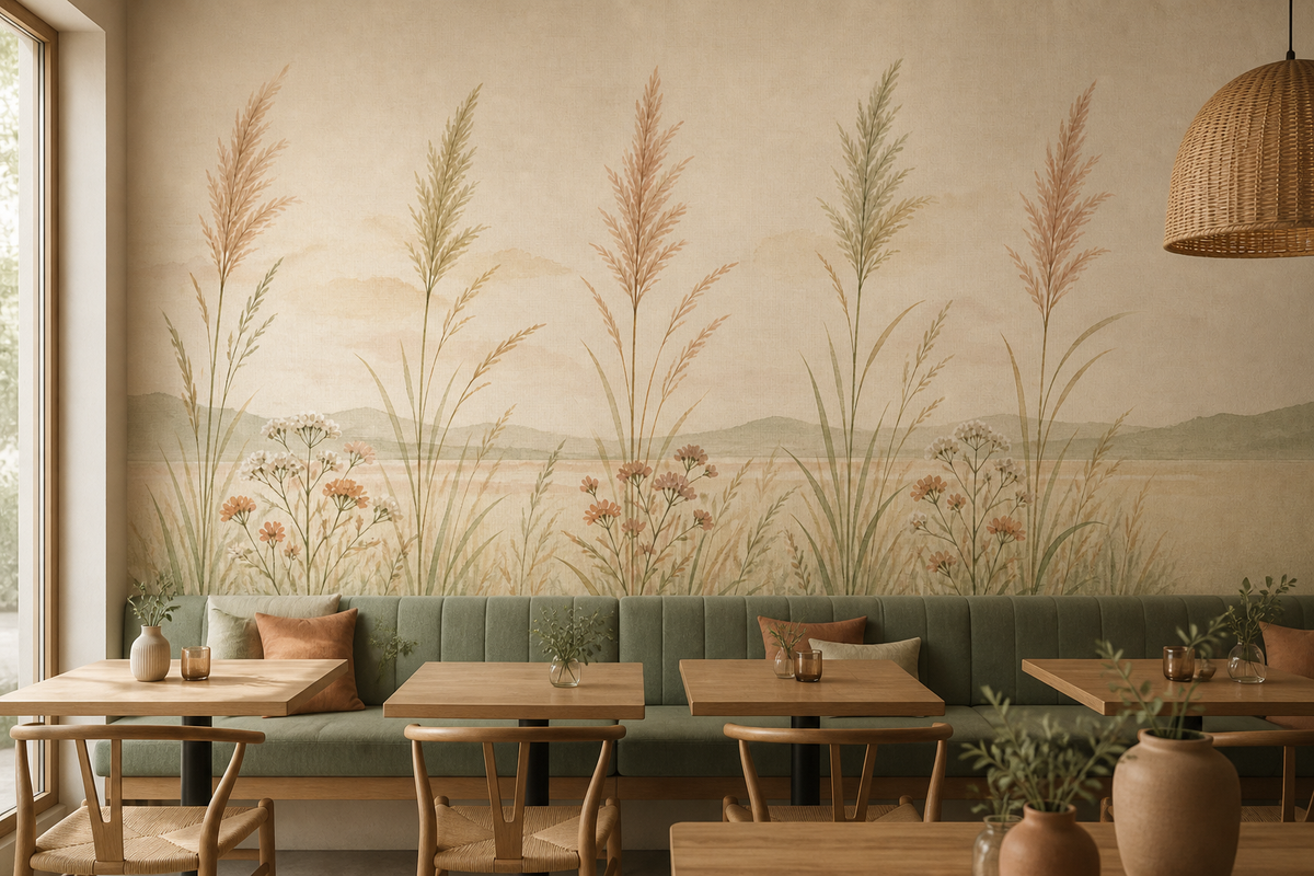 Sage Meadow Wallpaper Mural product view