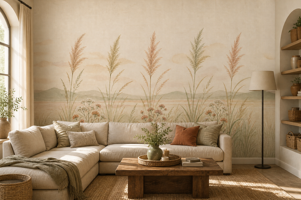 Sage Meadow Wallpaper Mural product view