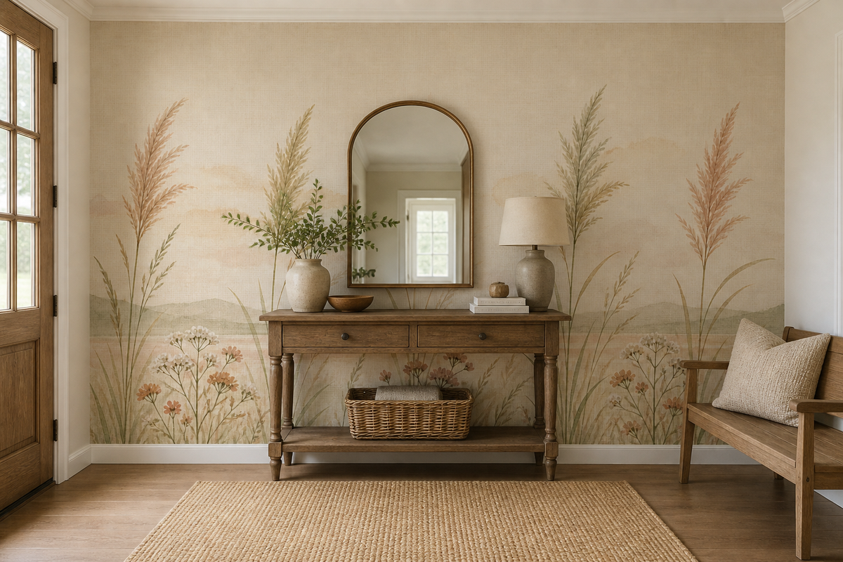 Sage Meadow Wallpaper Mural product view