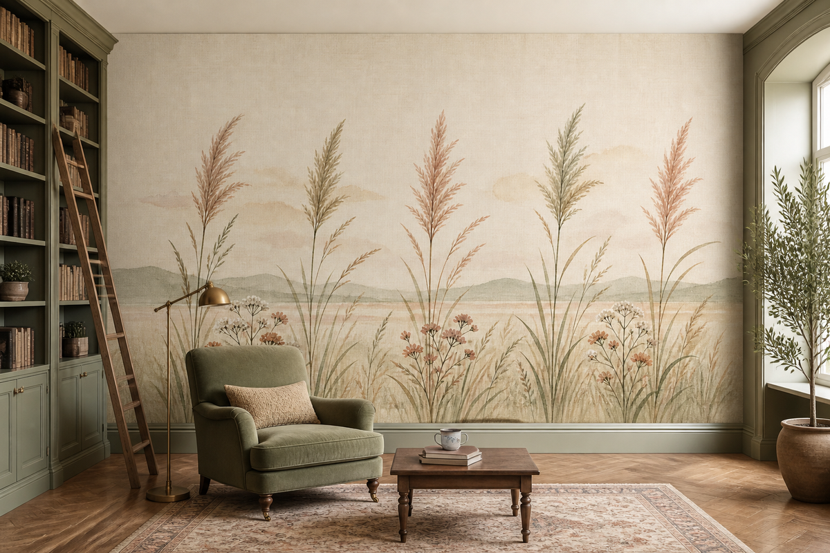 Sage Meadow Wallpaper Mural product view