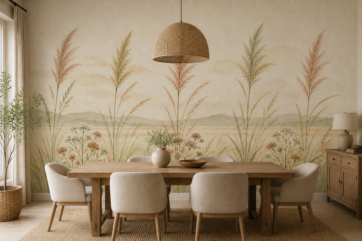 Sage Meadow Wallpaper Mural product view